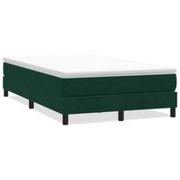 vidaXL Box Spring Lova be čiužinio Tamsiai žalia 120x220 cm aksomas