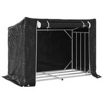 vidaXL Stovas malkoms su apdangalu nuo lietaus, 151x80,5x110,5cm