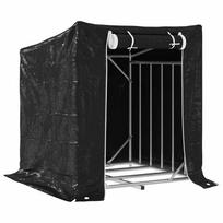 vidaXL Stovas malkoms su apdangalu nuo lietaus, 101x61x110,5cm