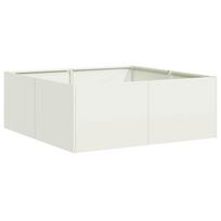 vidaXL Lovelis, baltos spalvos, 80x80x30cm, plienas