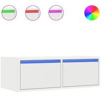 vidaXL Televizoriaus spintelė su LED apšvietimu, balta, 75x35,5x25 cm