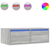 vidaXL Televizoriaus spintelė su LED, pilka ąžuolo, 75x35,5x25 cm