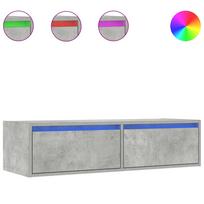 vidaXL TV spintelė su LED apšvietimu, betono pilka, 100X35,5x25 cm
