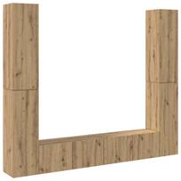 vidaXL 6 dalių sieninis televizoriaus spintelės komplektas Artisan Oak