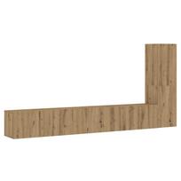 vidaXL 3 dalių sieninis televizoriaus spintelės komplektas Artisan Oak