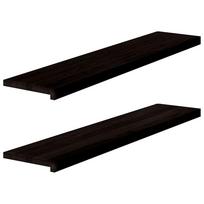 vidaXL Laiptų pakopos, 2 vnt., rudai juodos, 120x30x2 cm, ąžuolo