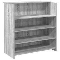 vidaXL Registratūra, pilkas ąžuolo, 100x50x103,5 cm, apdirbta mediena