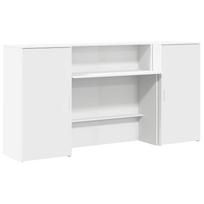 vidaXL Registratūra, baltos spalvos, 200x50x103,5 cm, apdirbta mediena