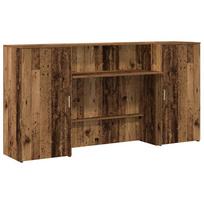 vidaXL Registratūra, medienos, 200x50x103,5 cm, apdirbta mediena