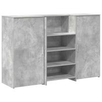 vidaXL Registratūra, betono pilkas, 155x50x103,5 cm, apdirbta mediena