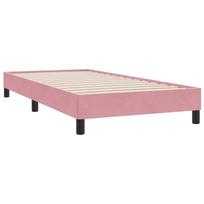 vidaXL Lovos rėmas be čiužinio Rožinis 90x210 cm aksomas