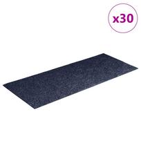 vidaXL Laiptų kilimėliai, lipnūs, 30 vnt., 60x25 cm, pilkai mėlyni, stačiakampiai