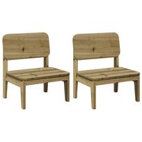 vidaXL sodo kėdės 2 vnt 60x52,5x72 cm impregnuotos medienos pušis