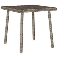vidaXL sodo kavos staliukas stačiakampis pilkas 40x40x37cm poliratanas