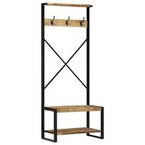 vidaXL rūbų kabykla 80x40x190 cm masyvo neapdoroto medžio mango