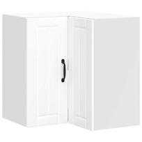 vidaXL virtuvės sieninė kampinė spintelė "Lucca" White Engineered Wood