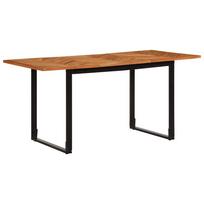 vidaXL Valgomojo stalas, 160x80x75cm, akacijos medienos masyvas