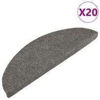 vidaXL Lipnūs laiptų kilimėliai, 20vnt., pilki, 56x17x3cm