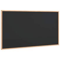 vidaXL Kreidinė lenta su pušies masyvo rėmu, juoda, 100x55 cm