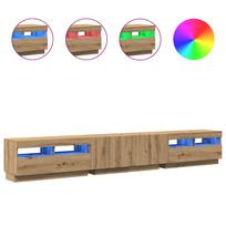 vidaXL televizoriaus spintelė su LED lemputėmis Artisan ąžuolas