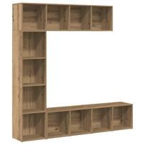 vidaXL knygų spintelės 3 vnt Artisan Oak Engineered Wood