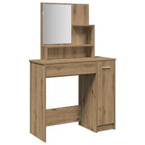 vidaXL tualetinis staliukas su veidrodžiu Artisan ąžuolas