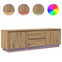 vidaXL Televizoriaus spintelė su LED, artisano ąžuolas, 160,5x41x50 cm