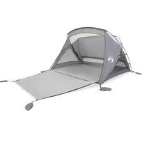 vidaXL Paplūdimio palapinė, pilka, dvivietė, išskleidžiama