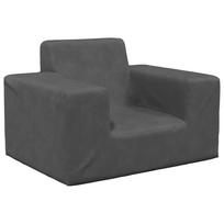 vidaXL Vaikiška sofa, antracito spalvos, minkštas pliušas