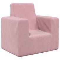 vidaXL Vaikiška sofa, rožinės spalvos, minkštas pliušas