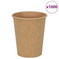 vidaXL Popieriniai kavos puodeliai 1000 vnt 8oz 200ml Ruda