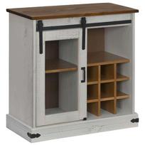 vidaXL indauja HALDEN su stumdomomis durimis balta 80x40x80 cm