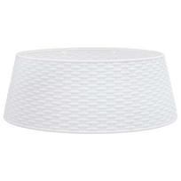 vidaXL Kalėdų eglutės sijonas Baltas Ø65x23 cm Plastikas