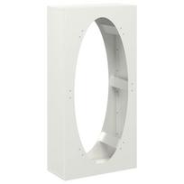 vidaXL Stovas malkoms, balta, 50x23x100 cm, šaltai valcuotas plienas