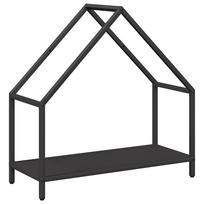 vidaXL Malkų lentyna Juoda 60x25x60 cm Šaltai valcuotas plienas