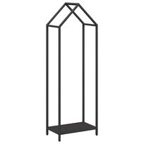 vidaXL Malkų lentyna Juoda 40x25x120 cm Šaltai valcuotas plienas