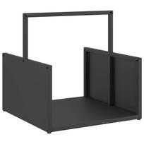 vidaXL Stovas malkoms, juodos, 40x40x40 cm, šaltai valcuotas plienas