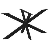 vidaXL Valgomojo stalo koja, voro formos, juoda, 150x78x(72-73) cm, plienas