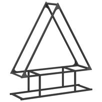 vidaXL Malkų lentyna, juoda, 80x25x90 cm, šaltai valcuotas plienas