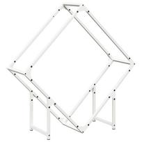 vidaXL Malkų stovas, baltas, 80x25x80 cm, šaltai valcuotas plienas