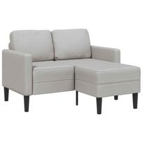 vidaXL dvivietė sofa su gultu L formos debesies pilka 125 cm audinys