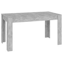 vidaXL Valgomojo stalas, betono pilkos spalvos, 140x74,5x76cm, MDP