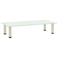 vidaXL Televizoriaus staliukas, matinis, 80x35x17cm, grūdintas stiklas