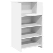 vidaXL Registratūros stalas, baltas, 55x50x103,5 cm, inžinerinė mediena