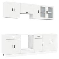 vidaXL Virtuvinių spintelių komplektas, 8 dalių, Kalmar, balta