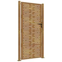 vidaXL Sodo vartai, 100x175 cm, Corten plienas, kvadratinis dizainas