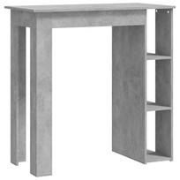 vidaXL Baro stalas su lentyna, betono, 102x50x103,5cm, mediena