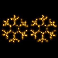 vidaXL Kalėdinės dekoracijos snaigės su LED, 2vnt., 38x37cm
