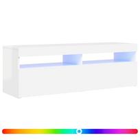 vidaXL TV spintelė su LED apšvietimu, balta, 120x35x40cm, blizgi