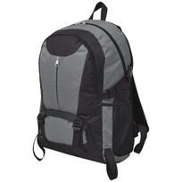 vidaXL Kuprinė žygiams į kalnus, juodos ir pilkos spalvos, 40l